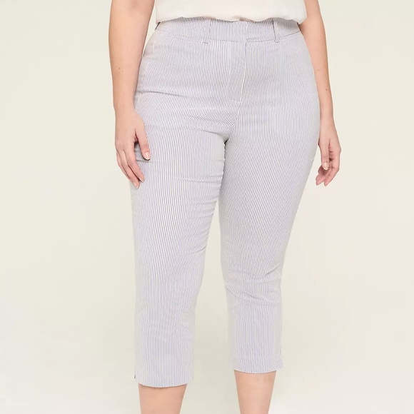Lane Bryant Striped Slim Ankle Pant Size 18P - Picture 1 of 6